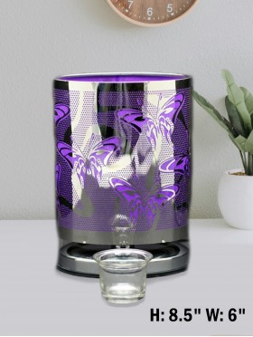Butterfly Cut-out Oval Shape Fragrance Touch Lamp with Gift Box